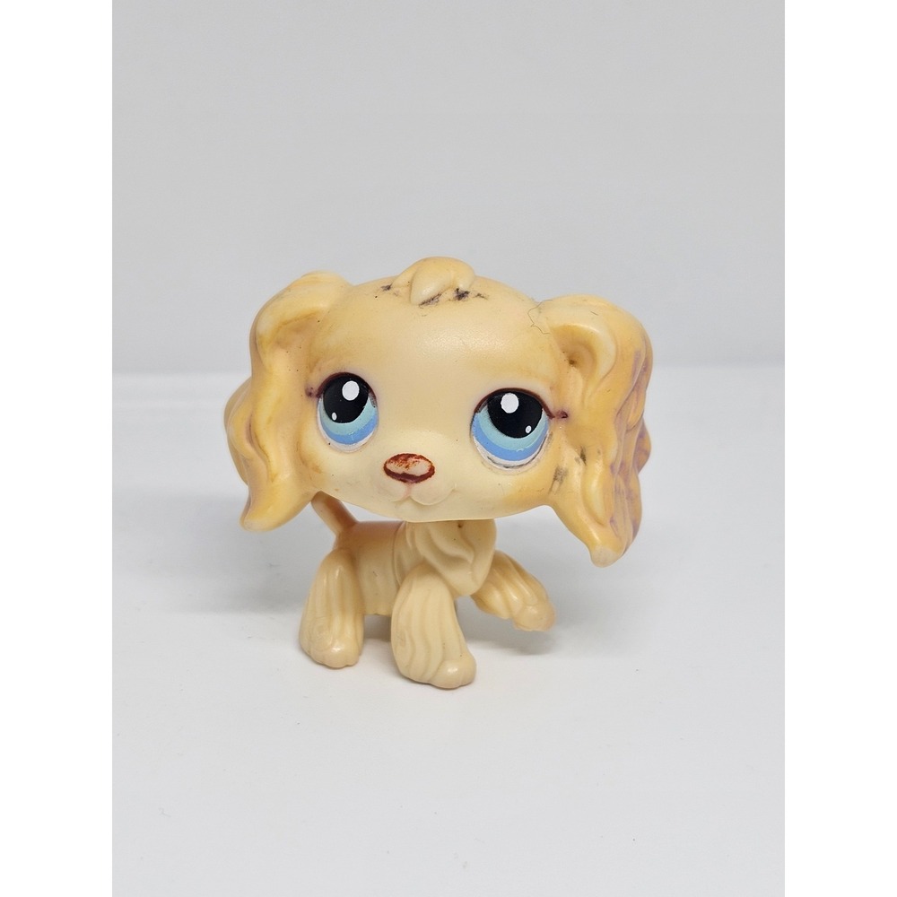 LPS Littlest Pet Shop 2005 Cocker‎ Spaniel 91 Blue Eyes Red Magnet Authentic